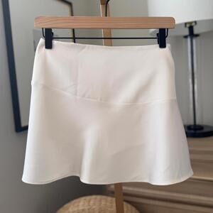 Garage Satin Mini Skort with Side Slit
